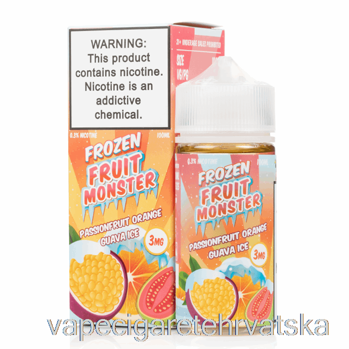 Vape Cigarete Led Passionfruit Naranča Guava - Smrznuto Voće Monster - 100 Ml 3 Mg